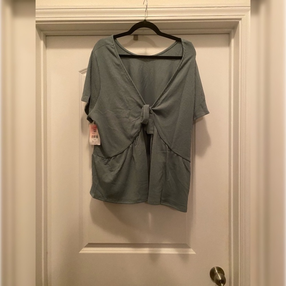 Sage green tie top